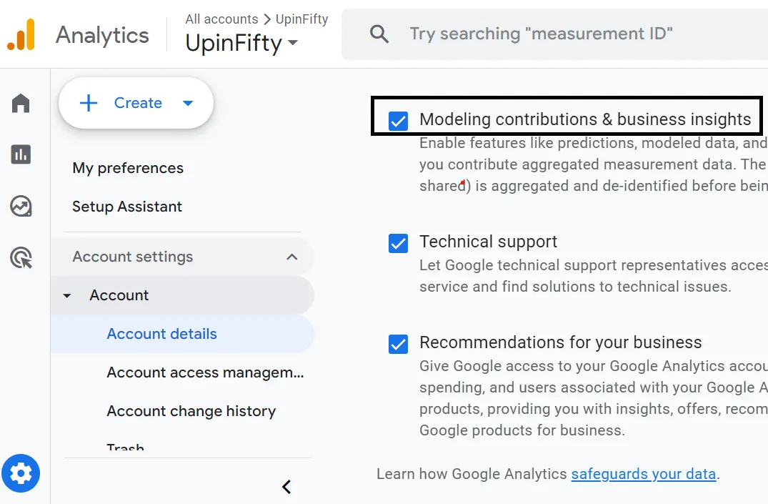 How to activate benchmarking in GA4